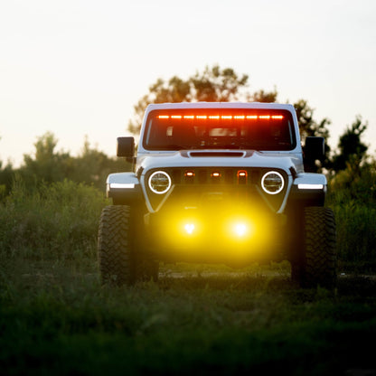 KC Flex Era 3 LED DM SAE Fog 2- Light Master Kit 10-24 Jeep JK JL JT Aftermarket KC Hilites-14