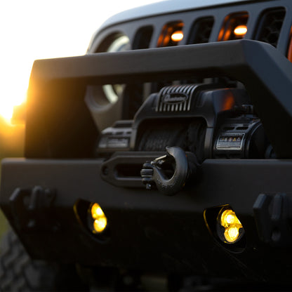 KC Flex Era 3 LED DM SAE Fog 2- Light Master Kit 10-24 Jeep JK JL JT Aftermarket KC Hilites-15