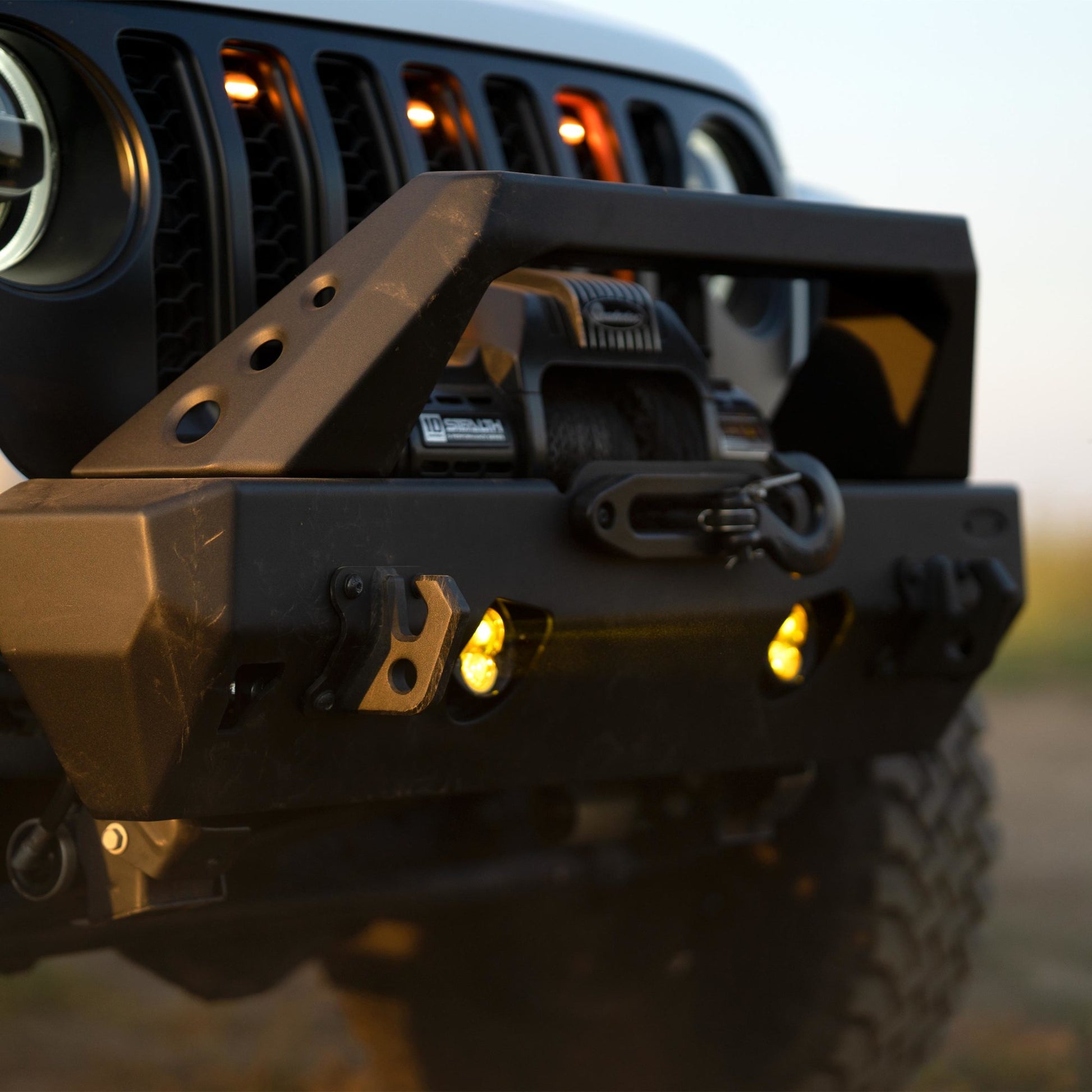 KC Flex Era 3 LED DM SAE Fog 2- Light Master Kit 10-24 Jeep JK JL JT Aftermarket KC Hilites-16