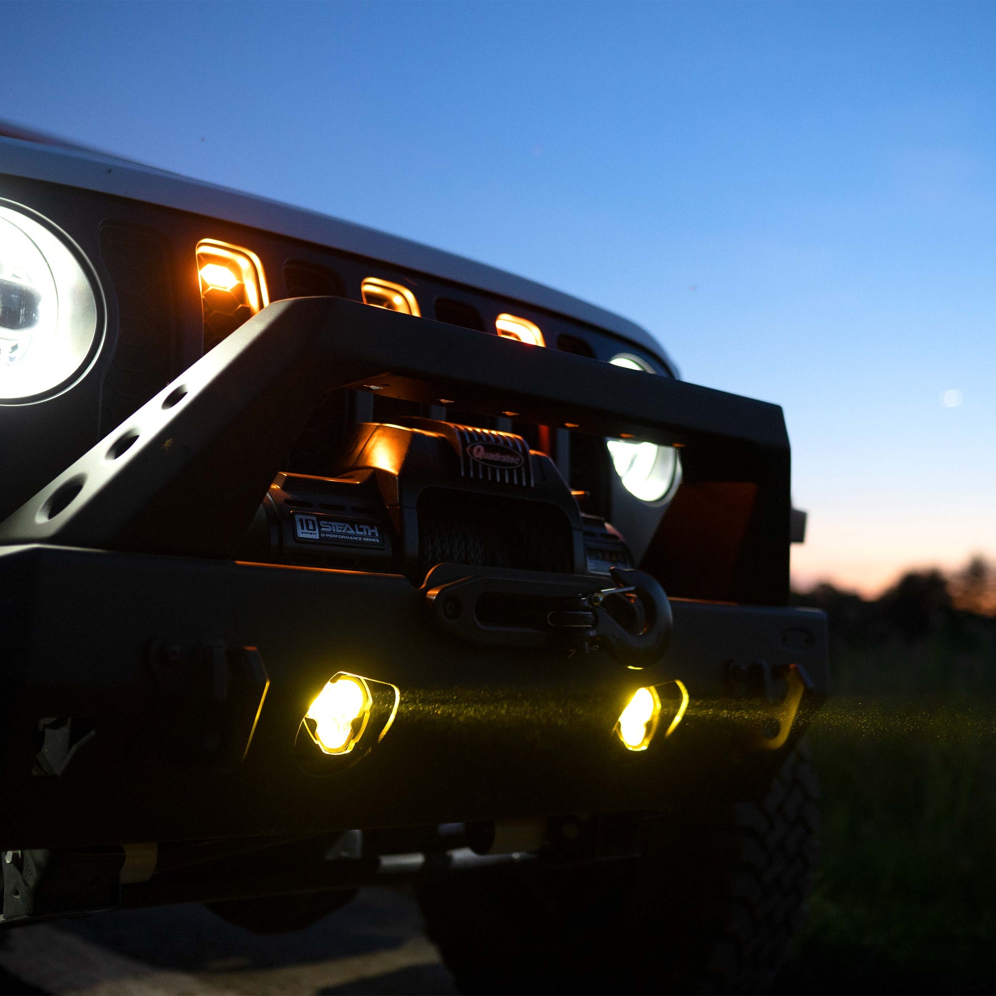 KC Flex Era 3 LED DM SAE Fog 2- Light Master Kit 10-24 Jeep JK JL JT Aftermarket KC Hilites-23