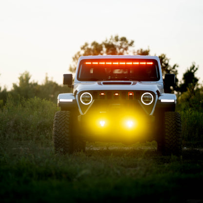 KC Flex Era 3 LED DM SAE Fog 2- Light Master Kit 10-24 Jeep JK JL JT Aftermarket KC Hilites-35