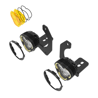 KC Flex Era 3 LED DM SAE Fog 2- Light Master Kit 10-24 Jeep JK JL JT Winch Bumper KC Hilites-23