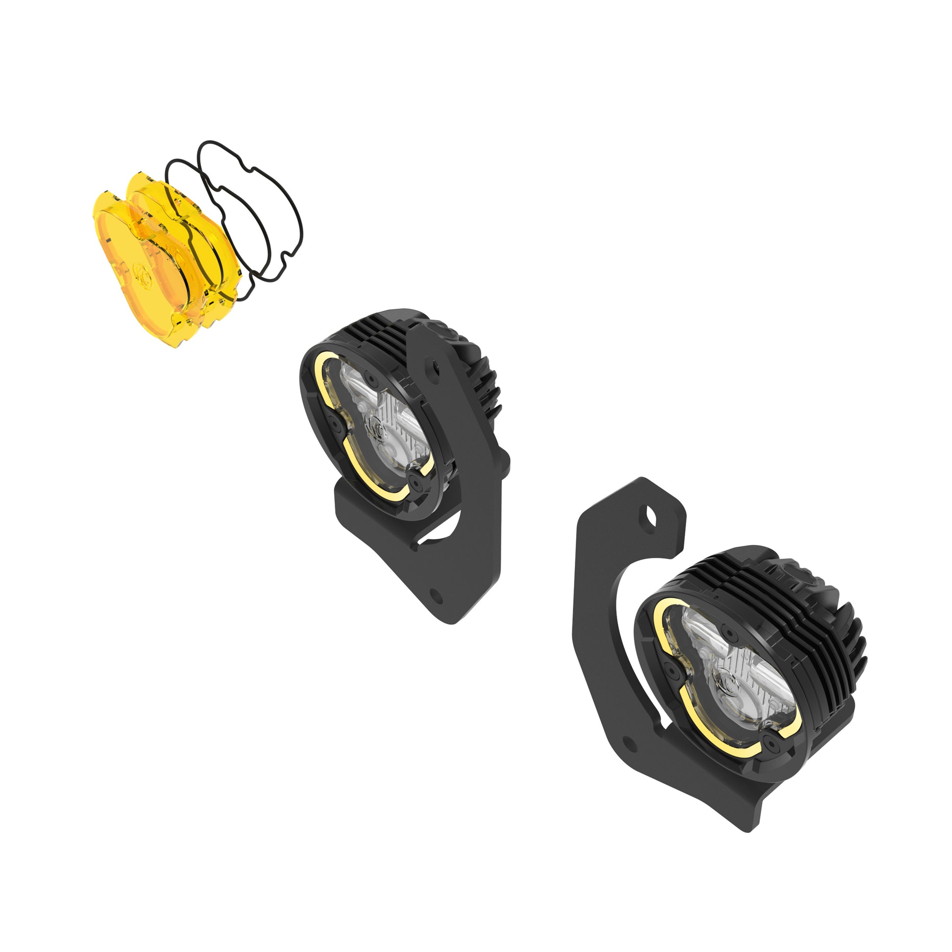 KC Flex Era 3 LED DM SAE Fog 2- Light Master Kit 10-24 Jeep JK JL JT Winch Bumper KC Hilites-25
