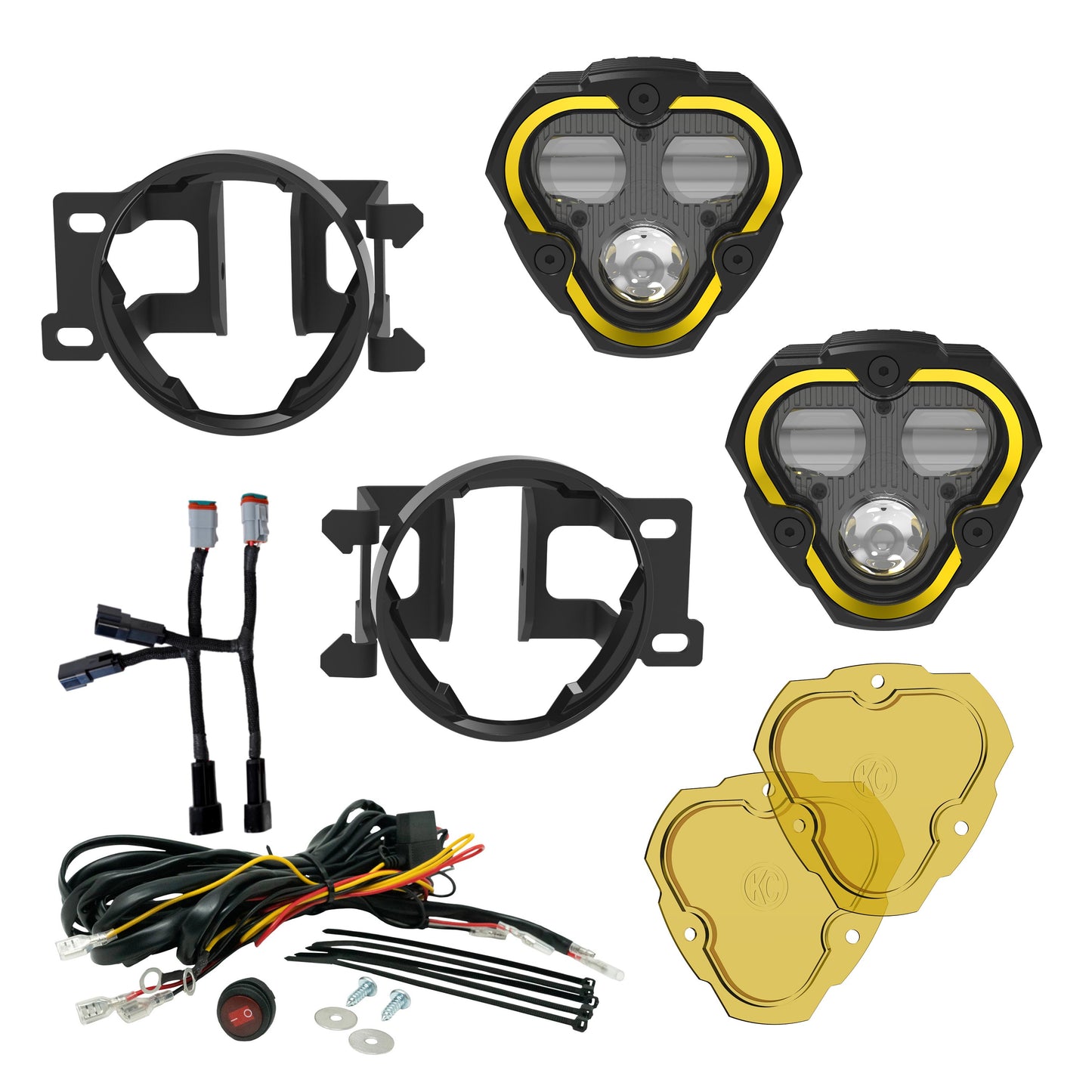 KC Flex Era 3 LED DM SAE Fog 2- Light Master Kit Toyota Tacoma 4Runner Tundra Oe KC Hilites-31