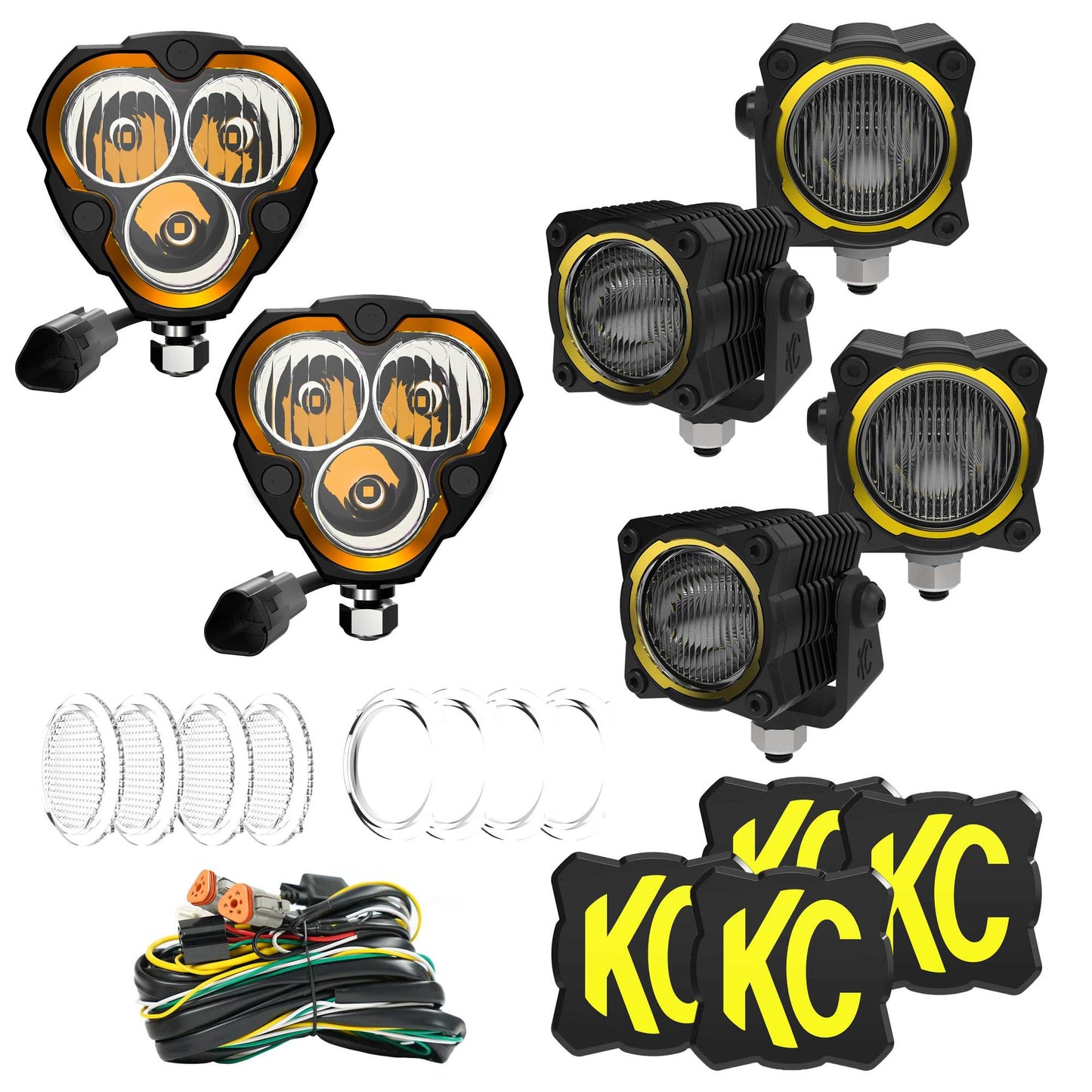 Hybrid Front Bumper LED Light Kit Off-Road System KC Hilites