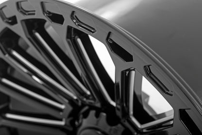 97 Series Wheel One-Piece Gloss Black 17x9 6x135 -12mm Rough Country-3