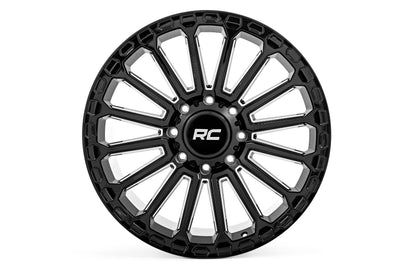 97 Series Wheel One-Piece Gloss Black 22x10 8x6.5 -19mm Rough Country-2
