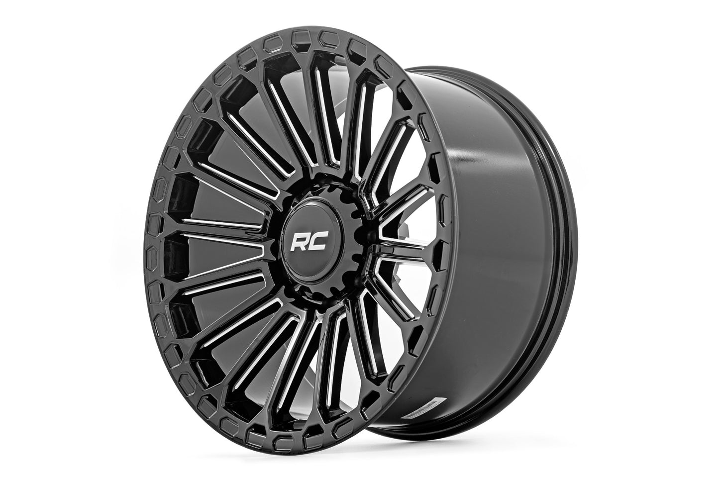 97 Series Wheel One-Piece Gloss Black 22x10 8x6.5 -19mm Rough Country-4