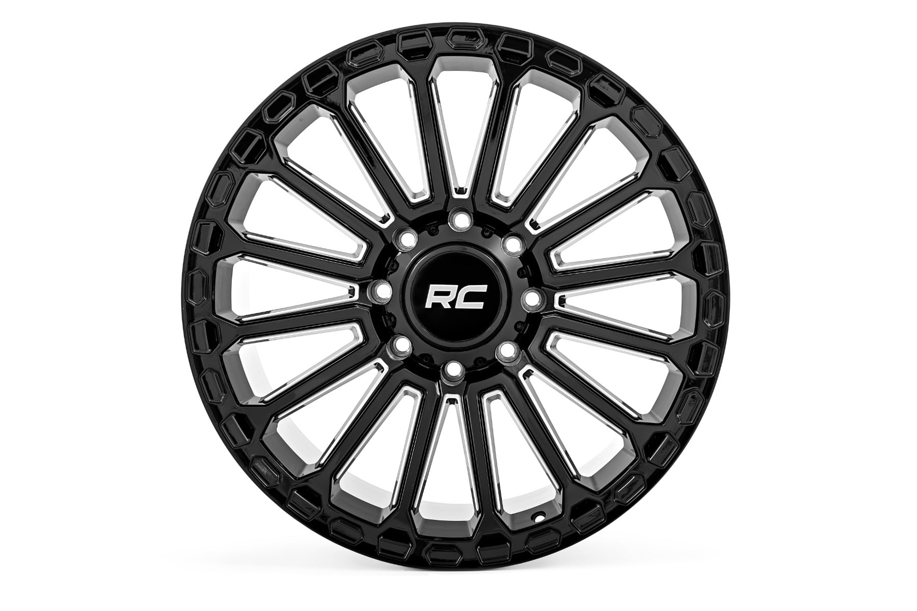 97 Series Wheel One-Piece Gloss Black 22x10 6x5.5 -25mm Rough Country-1