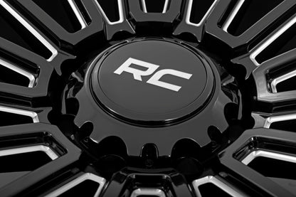 97 Series Wheel One-Piece Gloss Black 22x10 6x5.5 -25mm Rough Country-5