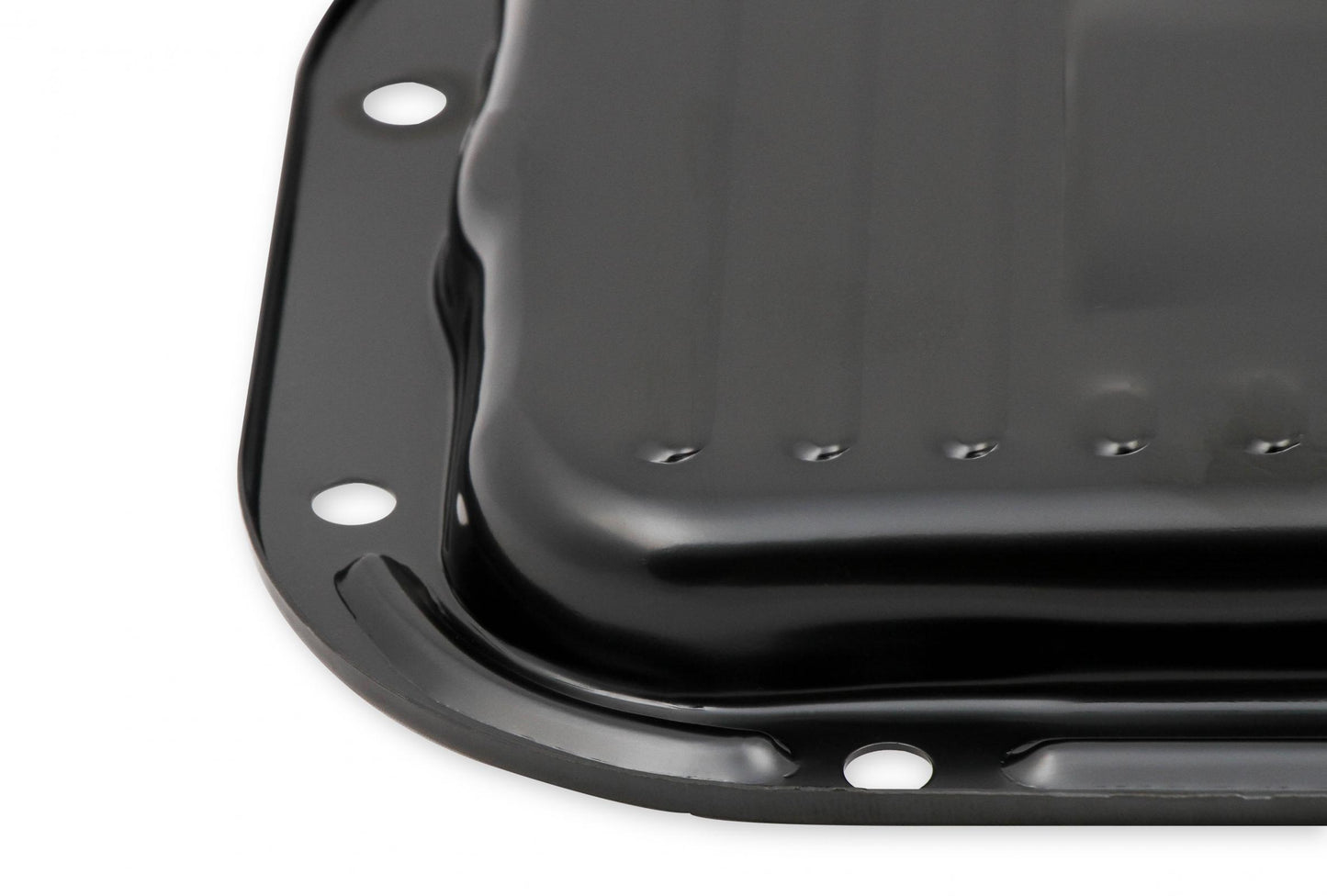 Transmission Oil Pan Black Steel Fits Chrysler Torqueflite TF-727. Stock Depth and Capacity Finned Design Mr Gasket-1