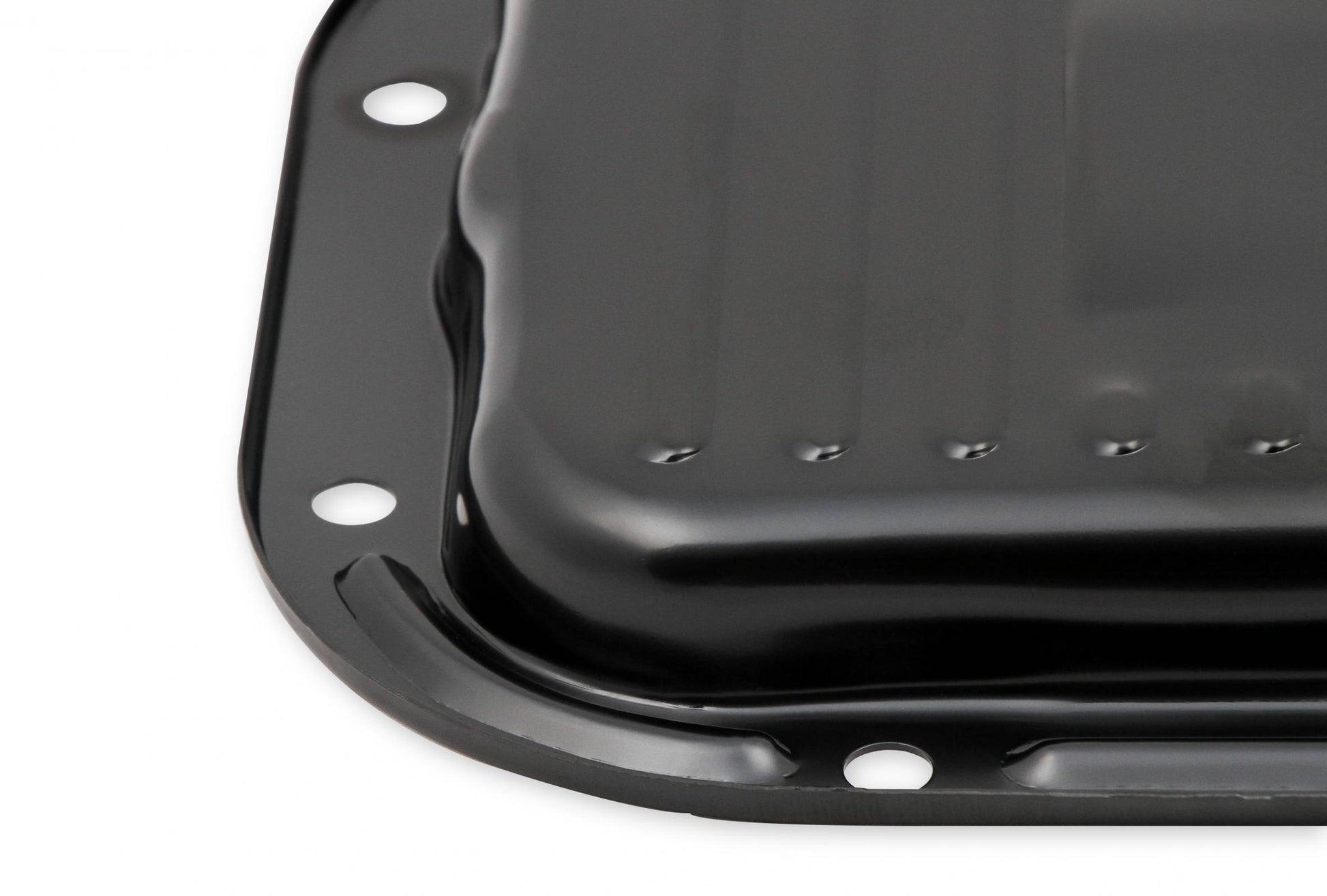 Transmission Oil Pan Black Steel Fits Chrysler Torqueflite TF-727. Stock Depth and Capacity Finned Design Mr Gasket-1