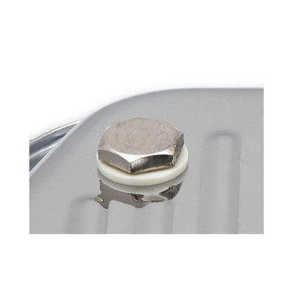 Transmission Oil Pan Chrome Fits Chrysler Torqueflite TF-727. Stock Depth and Capacity Finned Design Mr Gasket-1