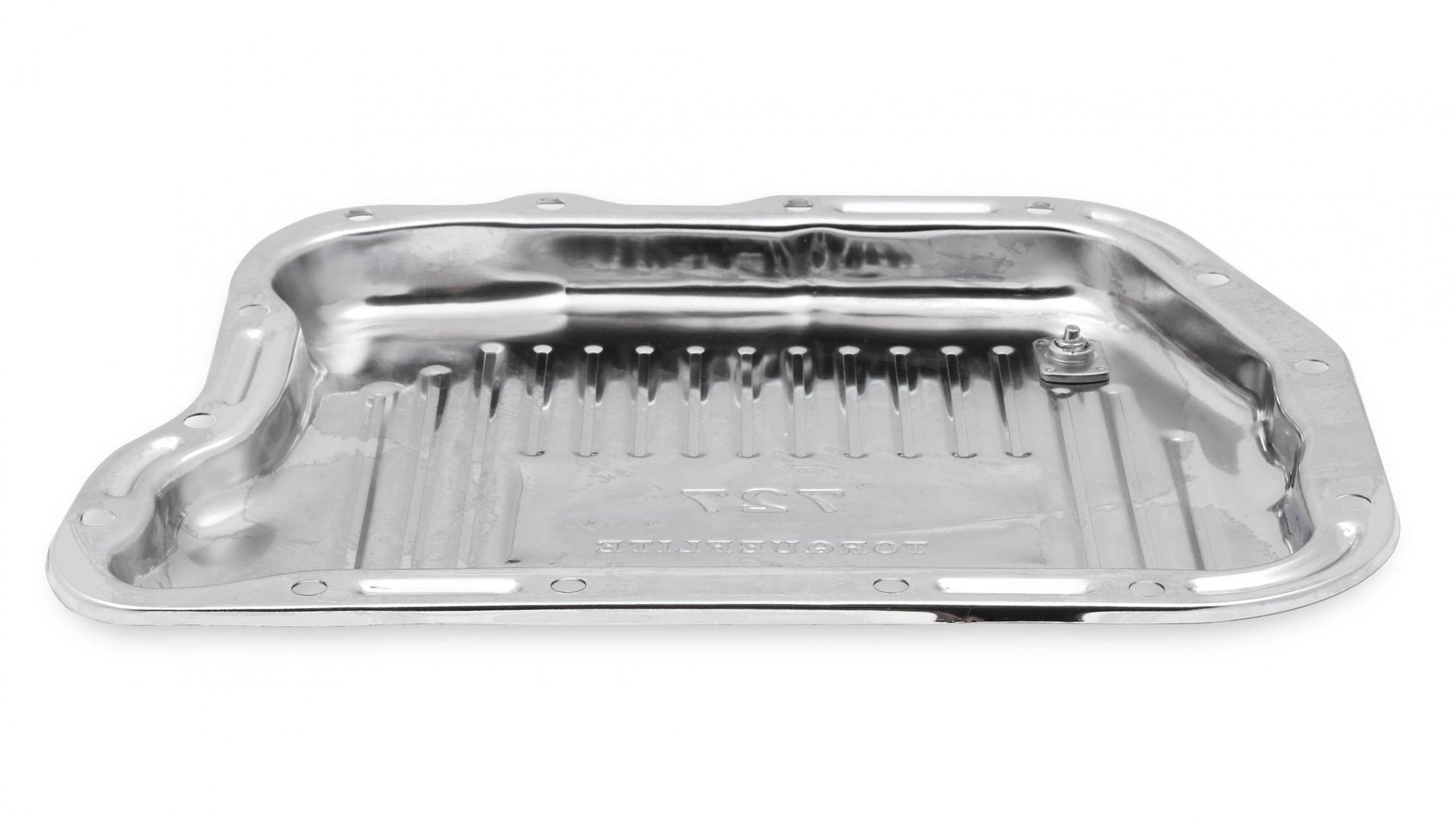 Transmission Oil Pan Chrome Fits Chrysler Torqueflite TF-727. Stock Depth and Capacity Finned Design Mr Gasket-3
