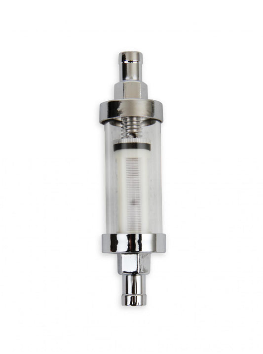 Clearview Inline Fuel Filter 3/8 Inch Fits Carbureted Applications Up to 10 PSI Mr Gasket