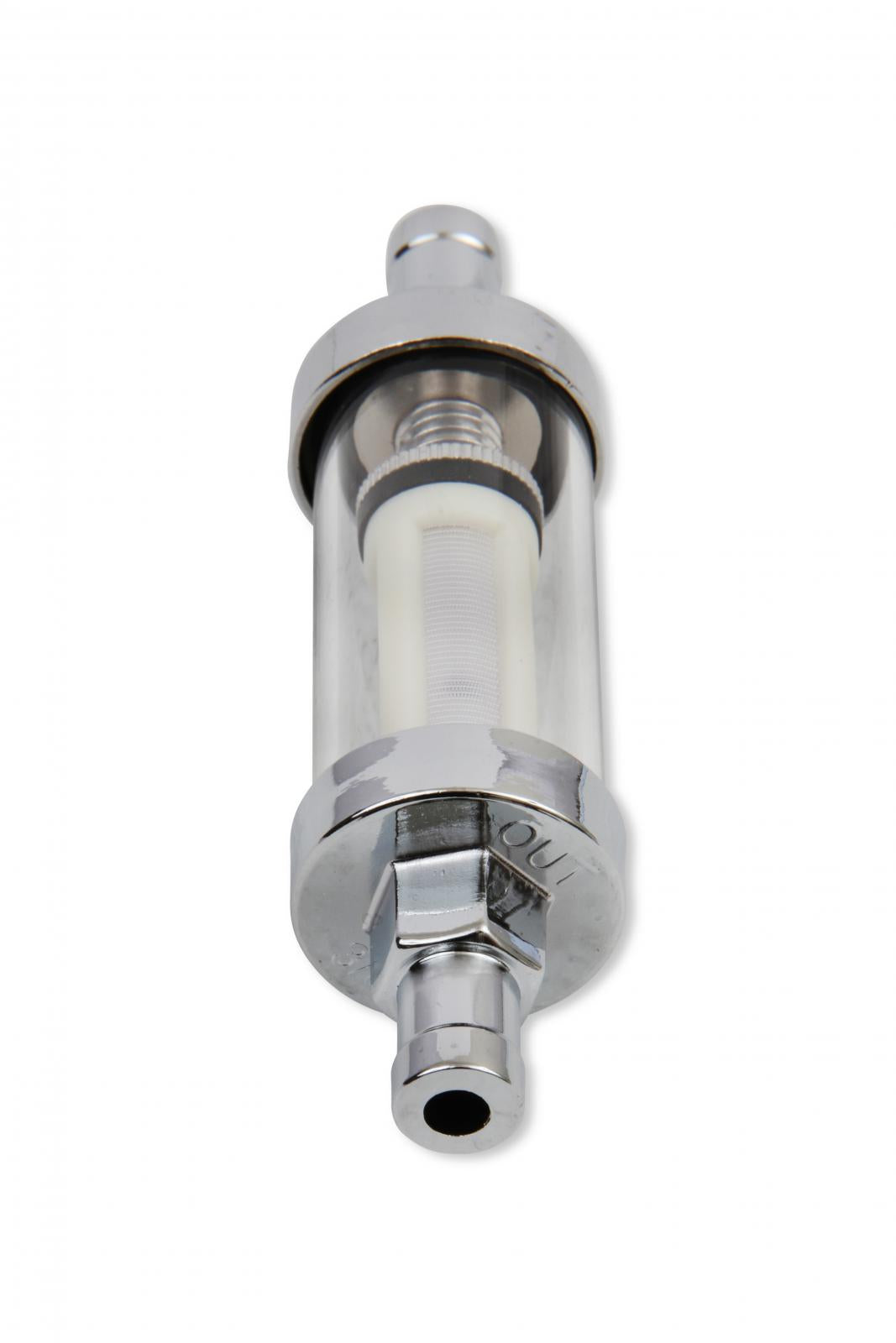Clearview Inline Fuel Filter 3/8 Inch Fits Carbureted Applications Up to 10 PSI Mr Gasket-1