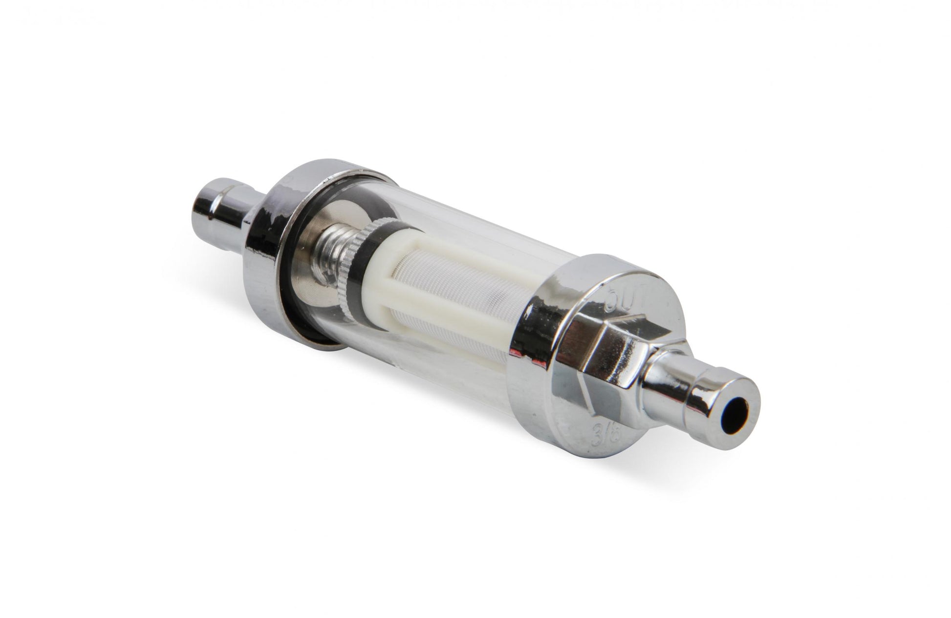 Clearview Inline Fuel Filter 3/8 Inch Fits Carbureted Applications Up to 10 PSI Mr Gasket-3