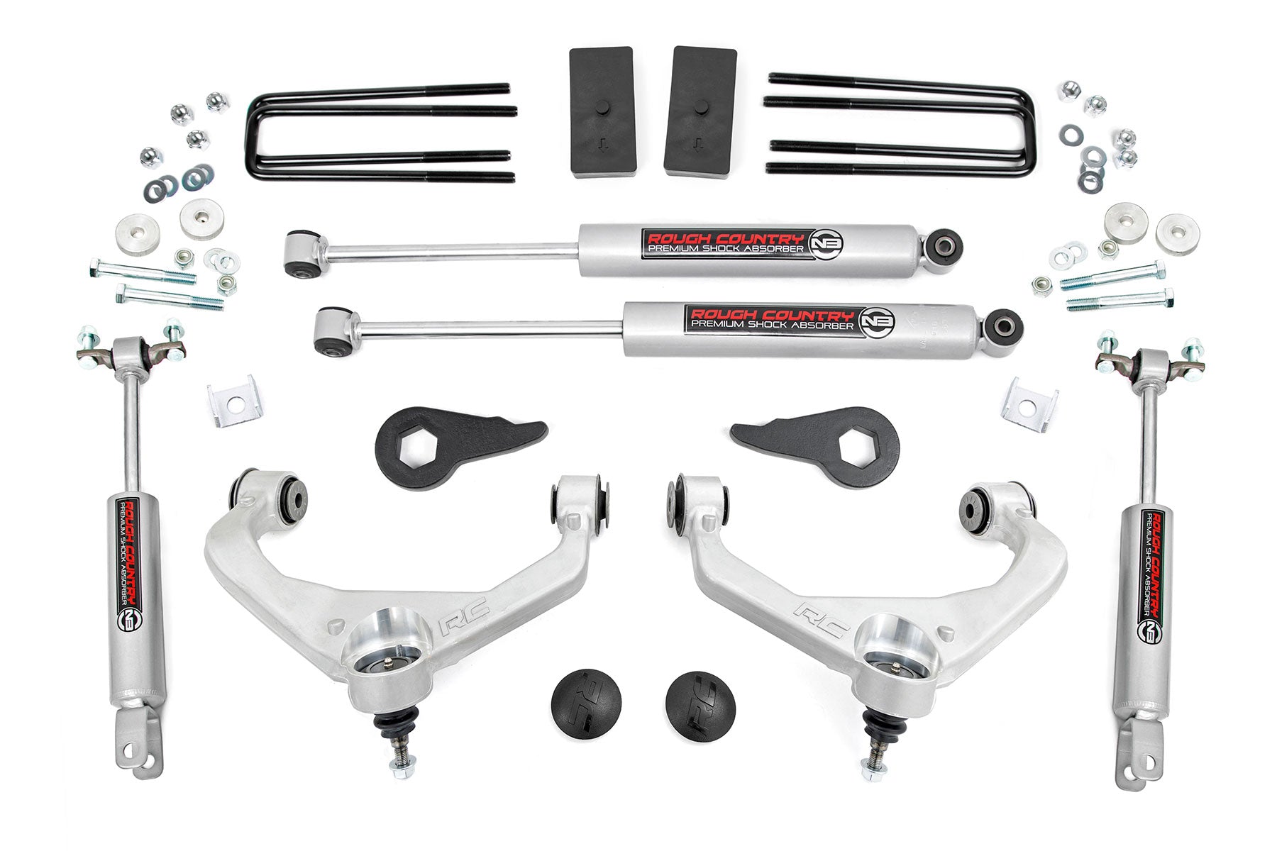 3.5 Inch Lift Kit w/ Overloads Silverado/Sierra 2500HD/3500HD (11-19) Rough Country