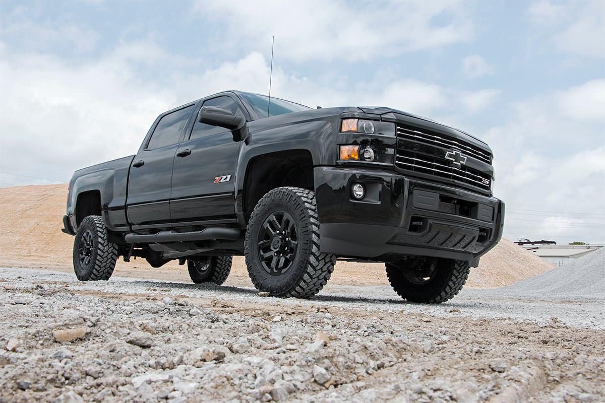 3.5 Inch Lift Kit w/ Overloads Red Silverado/Sierra 2500HD/3500HD (11-19) Rough Country-3