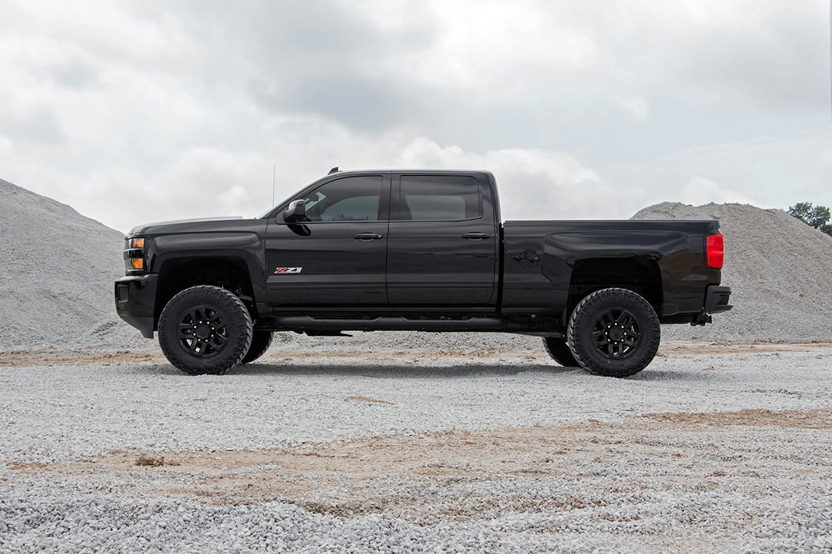 3.5 Inch Lift Kit w/ Overloads Red Silverado/Sierra 2500HD/3500HD (11-19) Rough Country-4