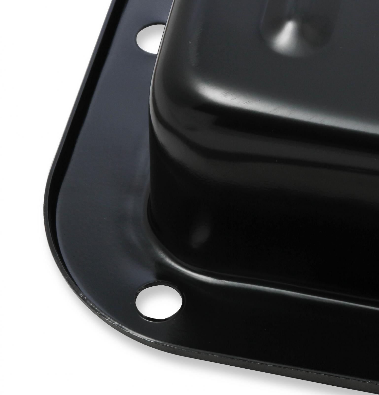 Transmission Oil Pan Black Steel Fits Ford C4 case-filled. Stock Depth and Capacity Finned Design Mr Gasket-5