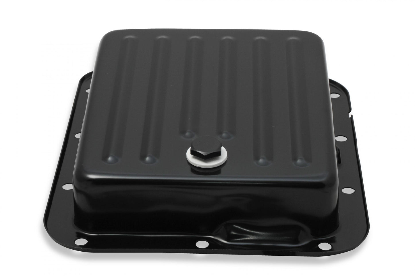 Transmission Oil Pan Black Steel Fits Ford C4 case-filled. Stock Depth and Capacity Finned Design Mr Gasket-6