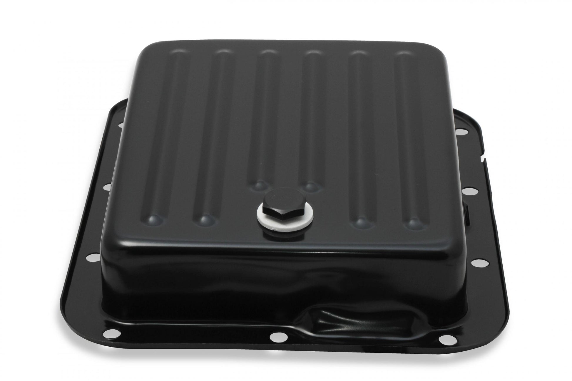 Transmission Oil Pan Black Steel Fits Ford C4 case-filled. Stock Depth and Capacity Finned Design Mr Gasket-6
