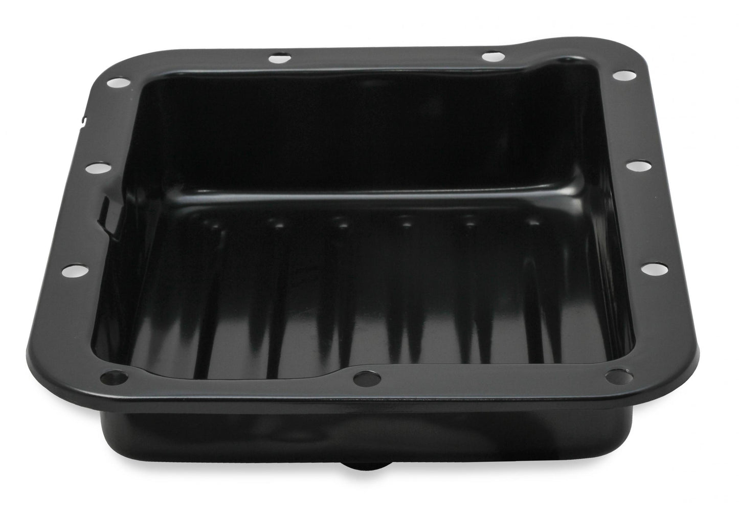 Transmission Oil Pan Black Steel Fits Ford C4 case-filled. Stock Depth and Capacity Finned Design Mr Gasket-7