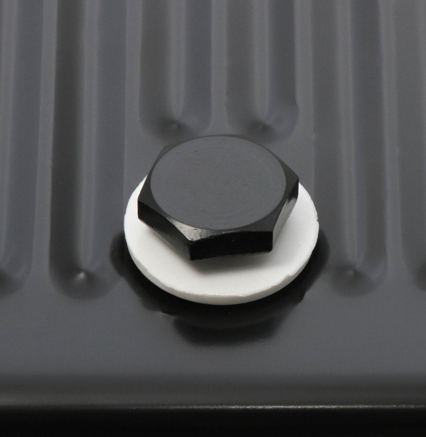 Transmission Oil Pan Black Steel Fits Ford C6 Stock Depth and Capacity Finned Design Mr Gasket-3