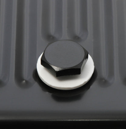 Transmission Oil Pan Black Steel Fits Ford C6 Stock Depth and Capacity Finned Design Mr Gasket-3