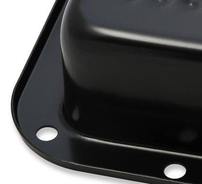 Transmission Oil Pan Black Steel Fits Ford C6 Stock Depth and Capacity Finned Design Mr Gasket-4