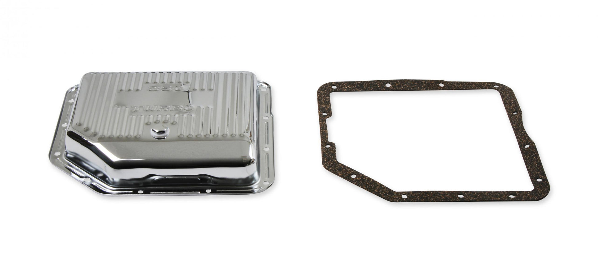 Transmission Oil Pan Chrome Fits GM TH350 Stock Depth and Capacity Finned Design Mr Gasket-1