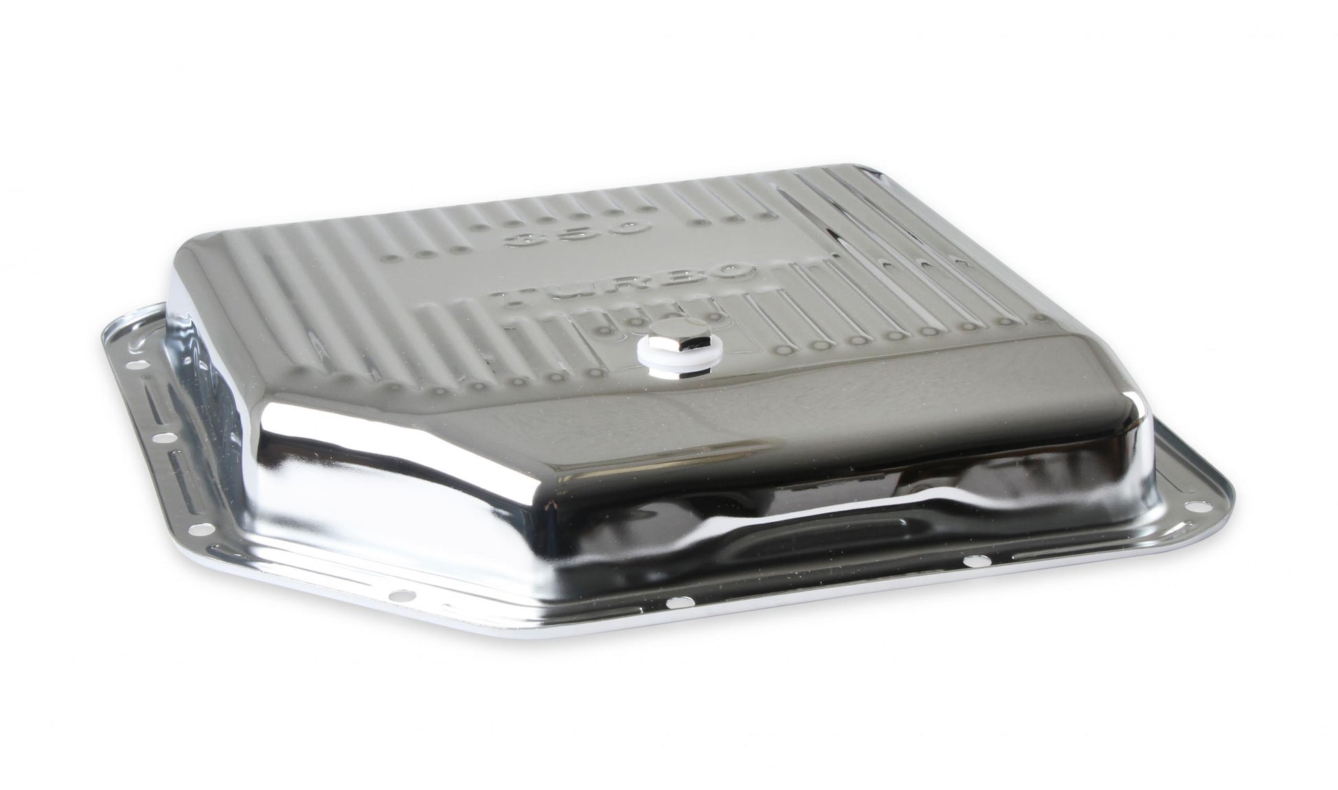 Transmission Oil Pan Chrome Fits GM TH350 Stock Depth and Capacity Finned Design Mr Gasket-4