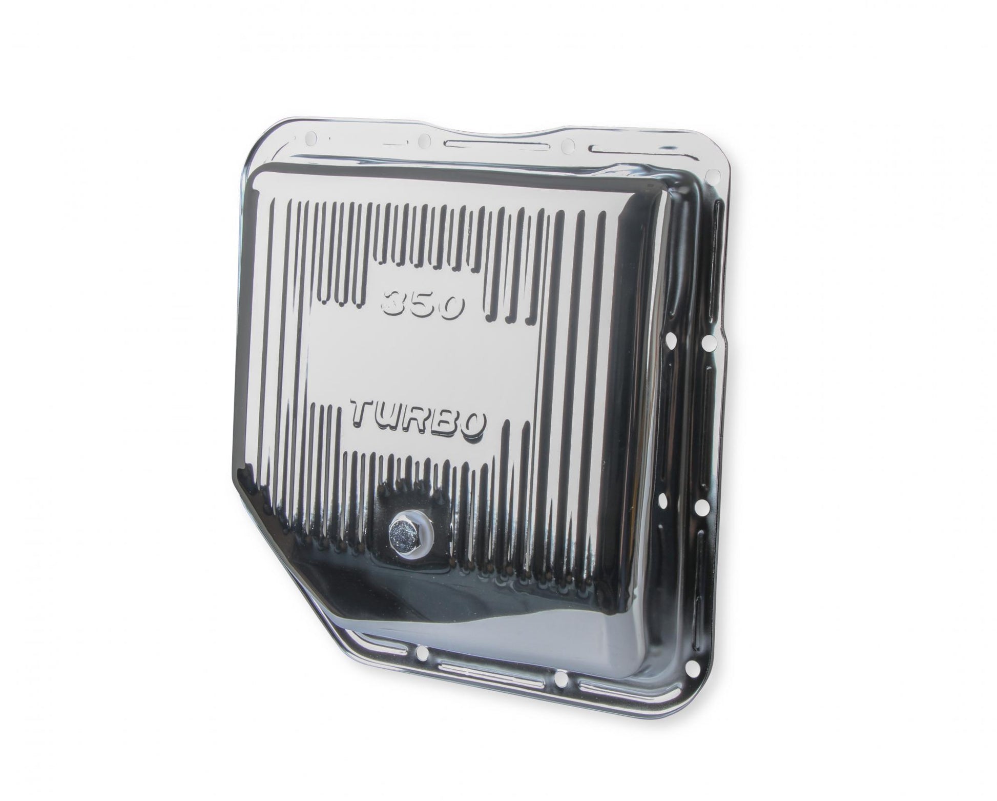 Transmission Oil Pan Chrome Fits GM TH350 Stock Depth and Capacity Finned Design Mr Gasket-8
