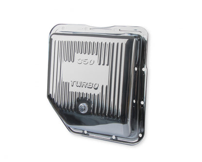 Transmission Oil Pan Chrome Fits GM TH350 Stock Depth and Capacity Finned Design Mr Gasket-8