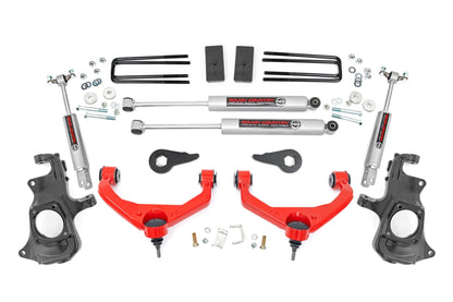 3.5 Inch Lift Kit Knuckle w/ Overloads Red Silverado/Sierra 2500HD/3500HD (11-19) Rough Country