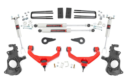 3.5 Inch Knuckle Lift Kit M1 w/ Overloads Red Silverado/Sierra 2500HD/3500HD (11-19) Rough Country