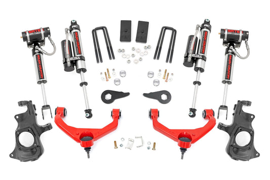 3.5 Inch Lift Kit Knuckle Vertex w/ Overloads Red Silverado/Sierra 2500HD/3500HD (11-19) Rough Country