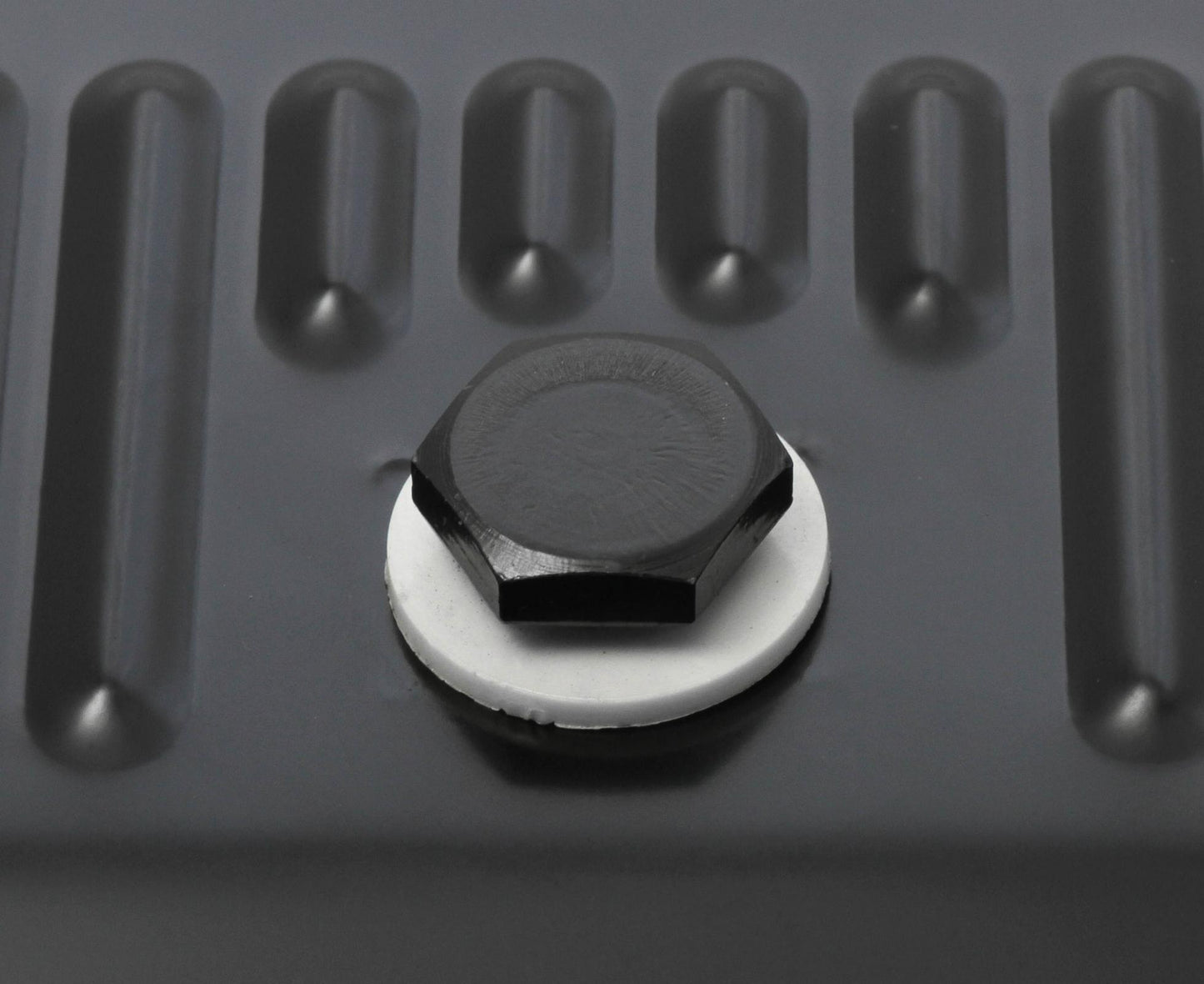 Transmission Oil Pan Black Steel Fits GM TH350 Stock Depth and Capacity Finned Design Mr Gasket-3