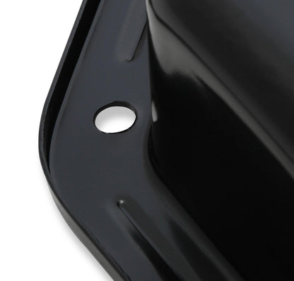 Transmission Oil Pan Black Steel Fits GM TH350 Stock Depth and Capacity Finned Design Mr Gasket-4