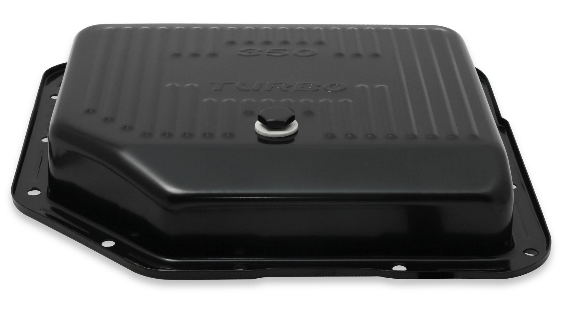 Transmission Oil Pan Black Steel Fits GM TH350 Stock Depth and Capacity Finned Design Mr Gasket-5