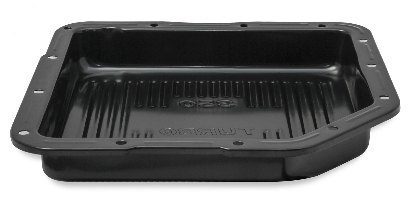 Transmission Oil Pan Black Steel Fits GM TH350 Stock Depth and Capacity Finned Design Mr Gasket-6