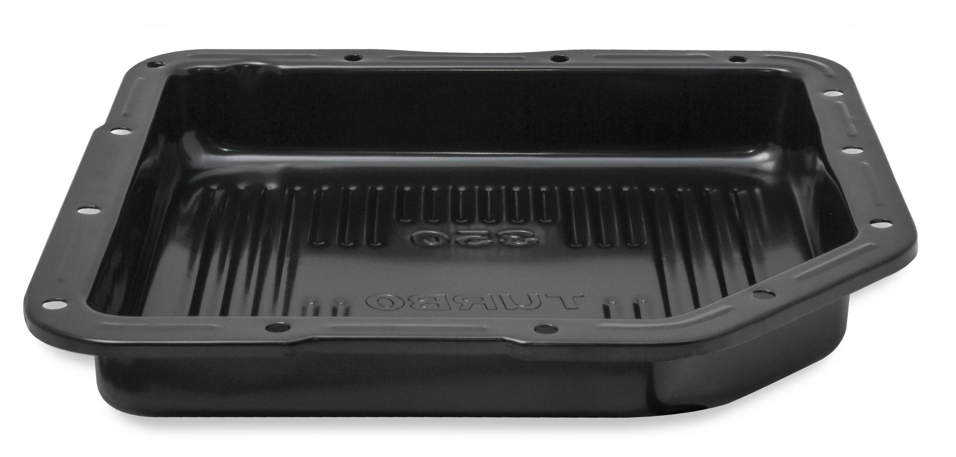Transmission Oil Pan Black Steel Fits GM TH350 Stock Depth and Capacity Finned Design Mr Gasket-6