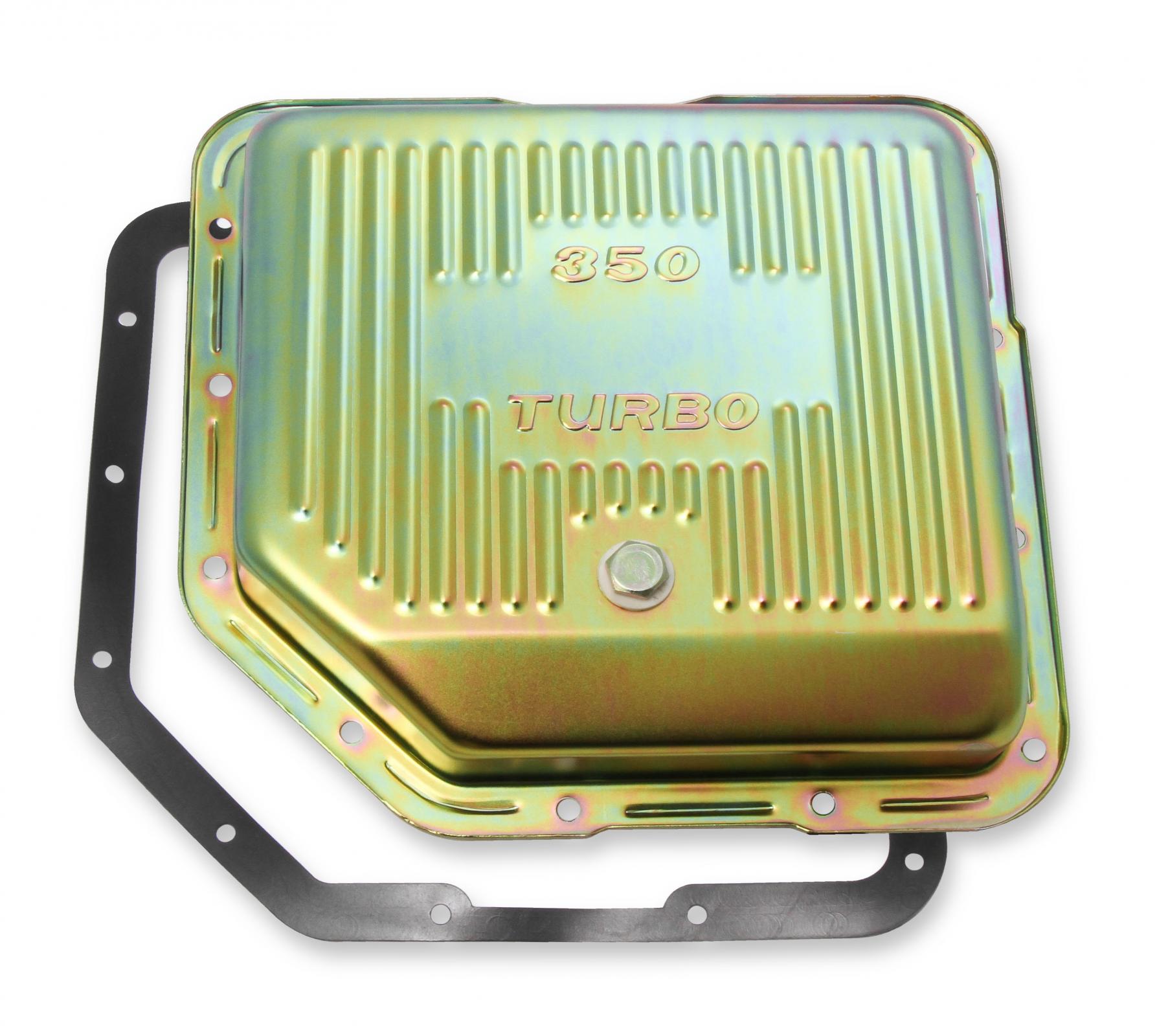 Transmission Oil Pan Zinc Fits GM TH350 Stock Depth and Capacity Finned Design Mr Gasket