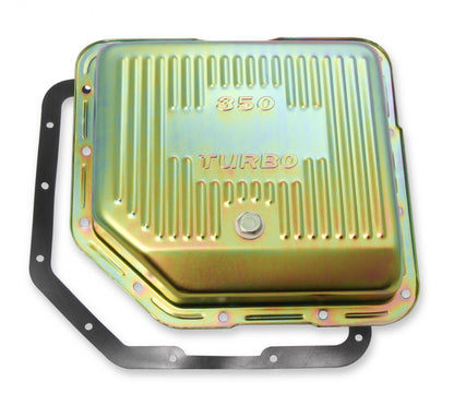 Transmission Oil Pan Zinc Fits GM TH350 Stock Depth and Capacity Finned Design Mr Gasket