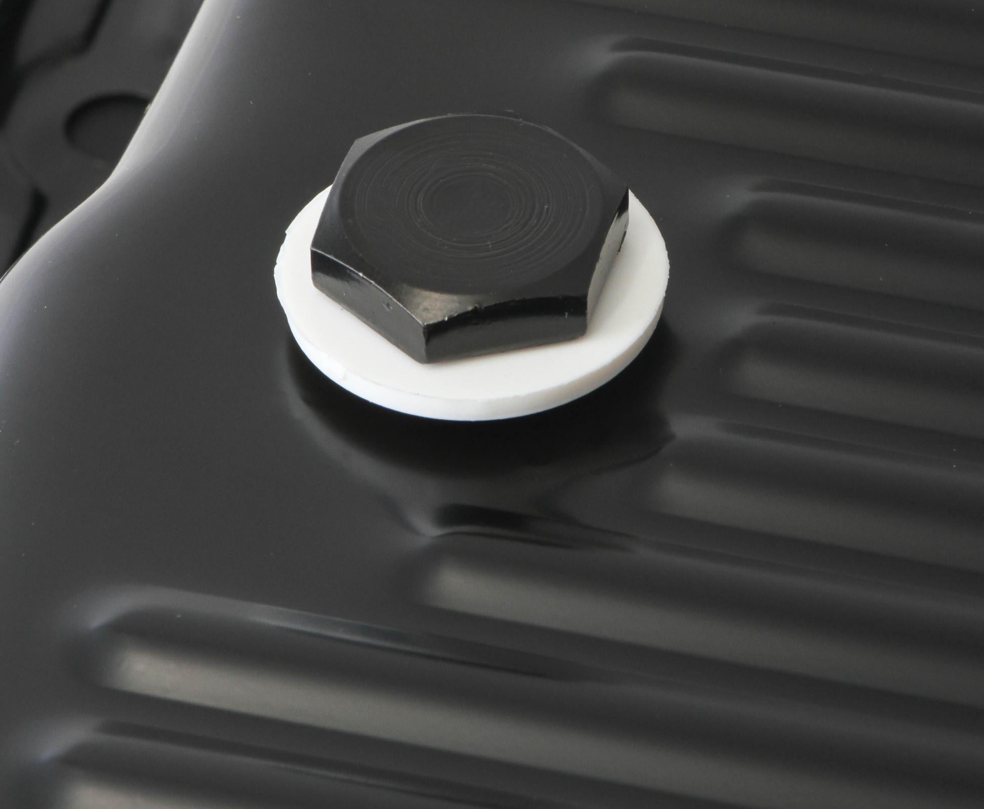 Transmission Oil Pan Black Steel Fits GM TH700R4/4L60/4L60E Stock Depth and Capacity Finned Design Mr Gasket-3