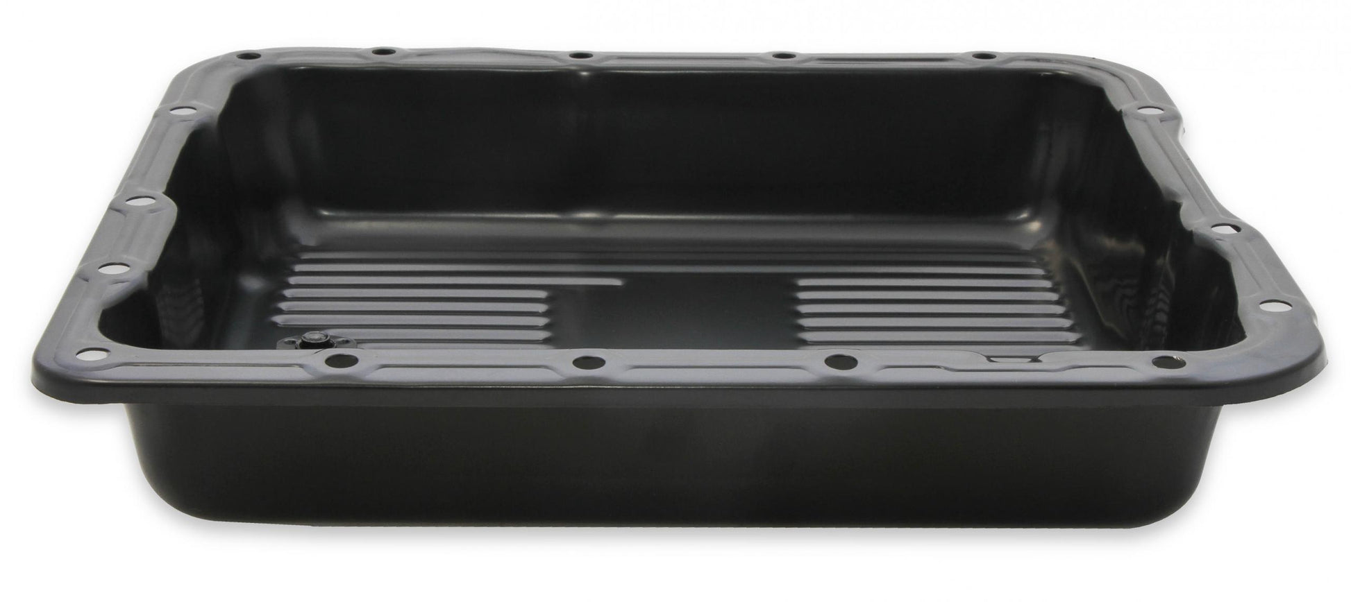 Transmission Oil Pan Black Steel Fits GM TH700R4/4L60/4L60E Stock Depth and Capacity Finned Design Mr Gasket-4