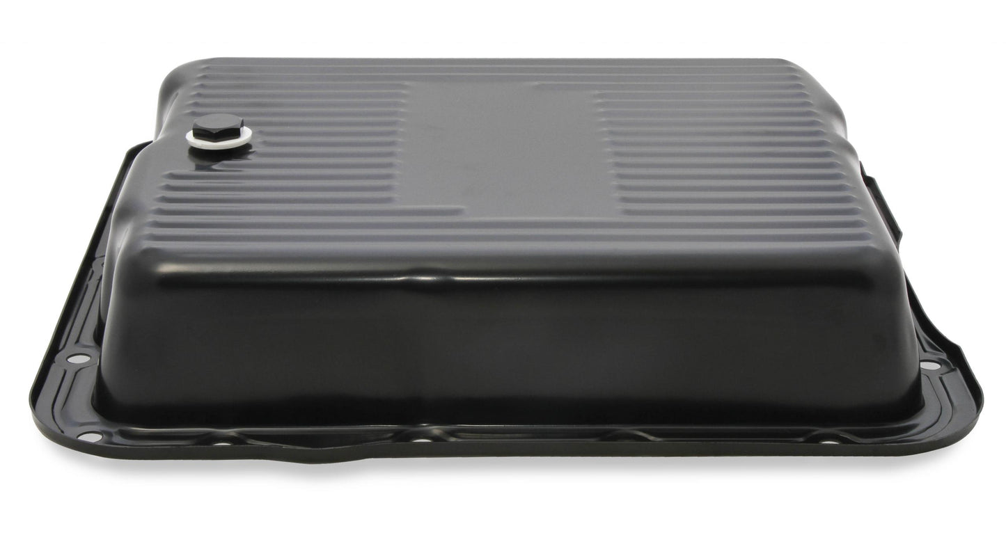 Transmission Oil Pan Black Steel Fits GM TH700R4/4L60/4L60E Stock Depth and Capacity Finned Design Mr Gasket-5