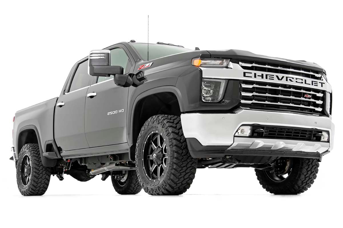 3 Inch Lift Kit Vertex w/ Overloads Red Silverado/Sierra 2500HD/3500HD (20-26) Rough Country-2