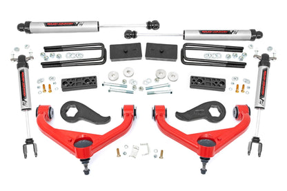 3 Inch Lift Kit UCAs V2 w/ Overloads Red Silverado/Sierra 2500HD/3500HD (20-26) Rough Country